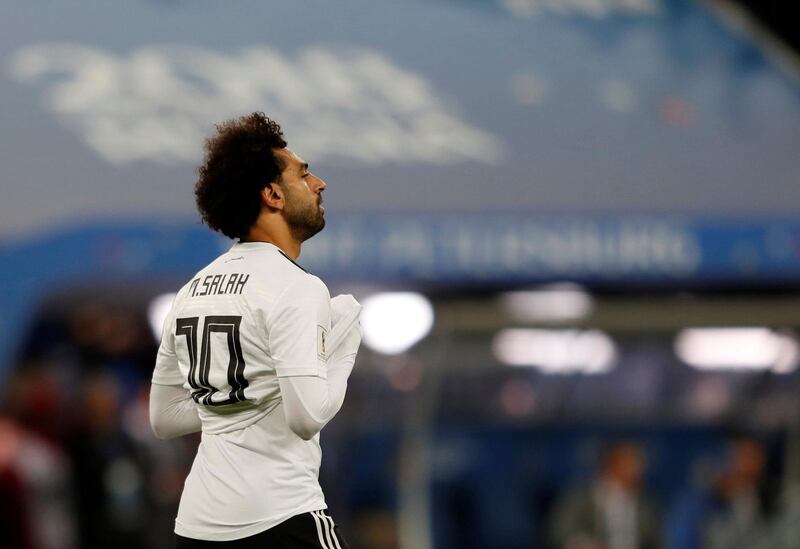 Egypt's Mohamed Salah looks dejected after the match. Lee Smith / Reuters
