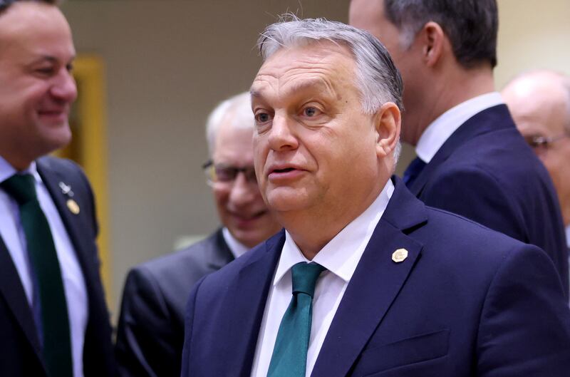 Hungary's Prime Minister Viktor Orban attends the EU summit in Brussels on Thursday. Reuters