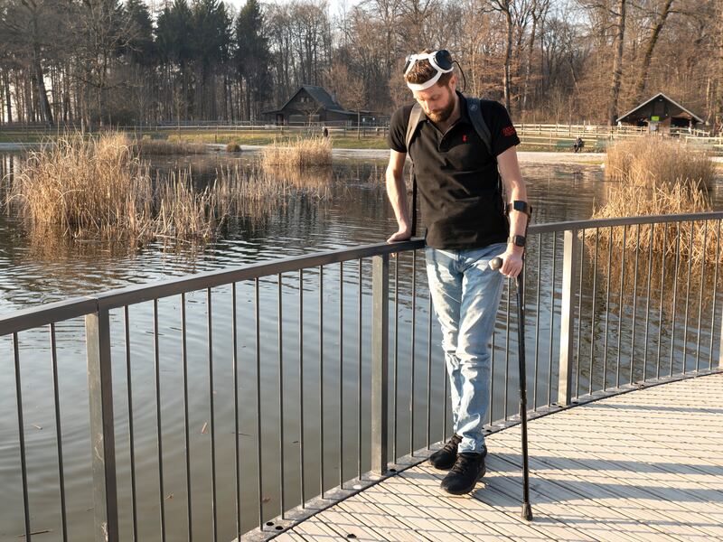 Gert-Jan Oskam has regained the ability to stand and walk naturally, using technology developed by researchers in Switzerland. EPFL/PA