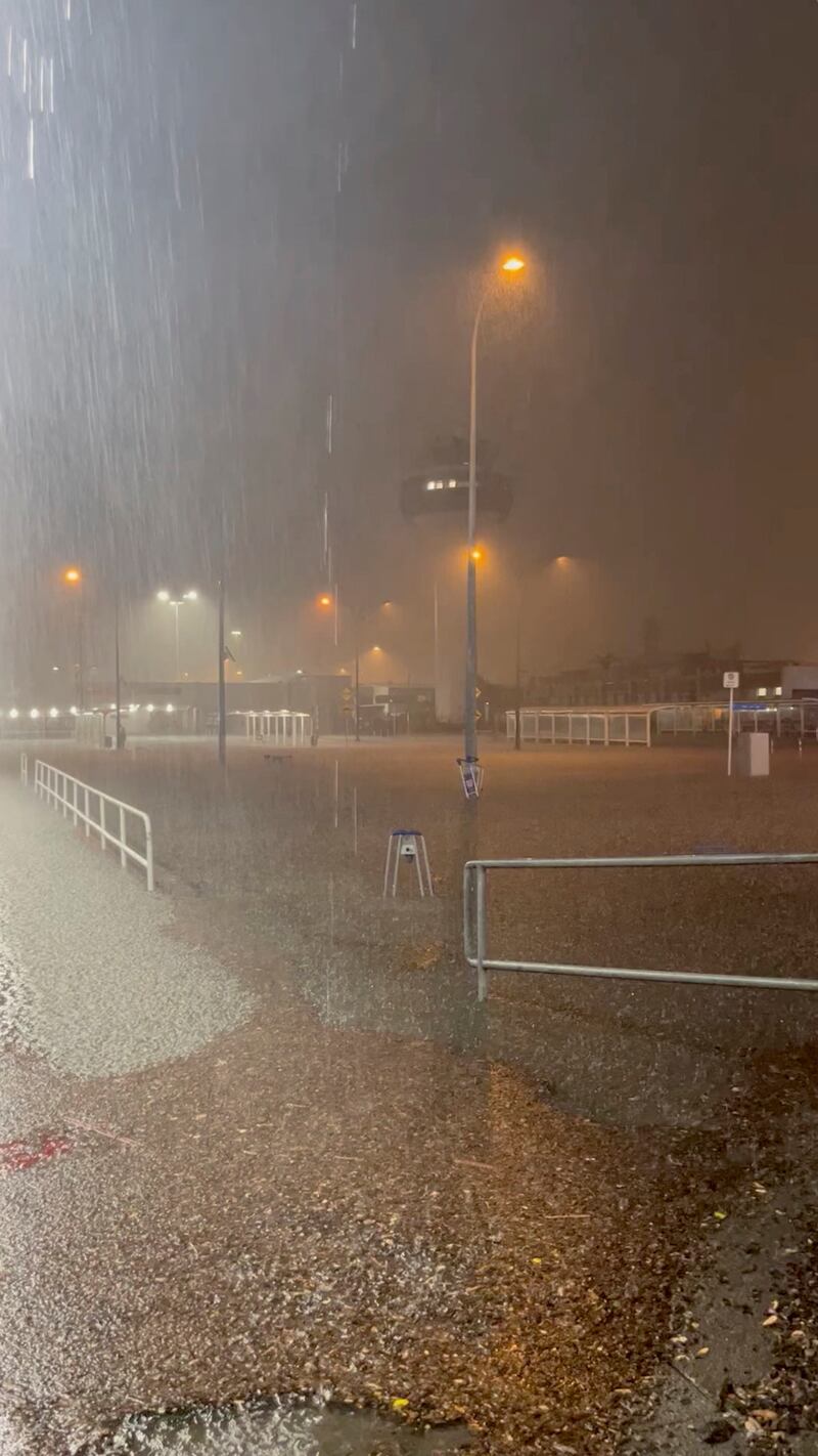 Flooding near Auckland Airport. Reuters