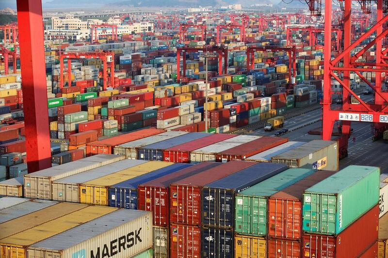 Container boxes at the Yangshan Deep Water Port, part of the Shanghai Free Trade Zone, in Shanghai, China. The shipping sector is booming. Reuters