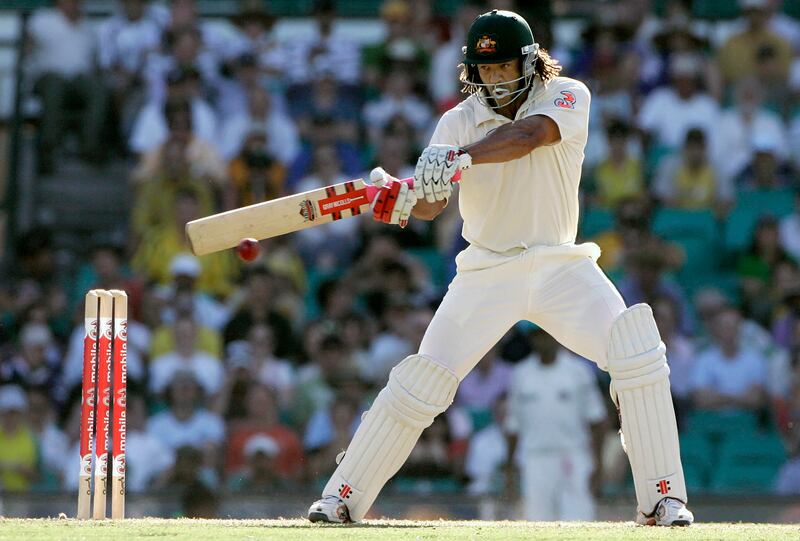 Andrew Symonds bats during Australia's second Test against India at the Sydney Cricket Ground in January 2008. AP