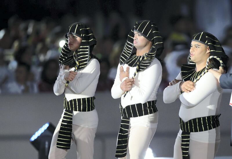 Abu Dhabi, United Arab Emirates - March 17th, 2018: Athletes enter. The Opening Ceremony of the Special Olympics Regional Games. Saturday, March 17th, 2018. ADNEC, Abu Dhabi. Chris Whiteoak / The National