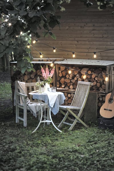 Twinkly lights lend an outdoor space a warm and cosy feel. Photo: Lights4fun