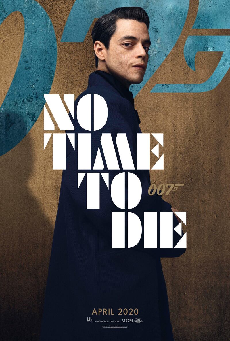 No Time To Die poster featuring Rami Malek. Courtesy MGM