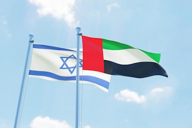 UAE and Israel flags. WAM