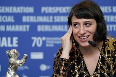 BERLIN, GERMANY - FEBRUARY 29: Eliza Hittman, winner of the Silver Bear Grand Jury Prize for the film "Never Rarely Sometimes Always" is 
 seen at the award winners press conference during the 70th Berlinale International Film Festival Berlin at Grand Hyatt Hotel on February 29, 2020 in Berlin, Germany. (Photo by Thomas Niedermueller/Getty Images)