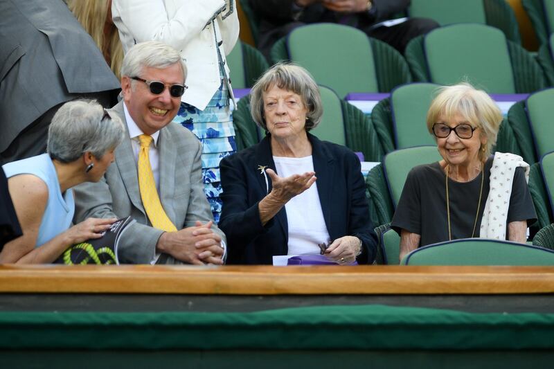 Actress Maggie Smith in the Royal Box. Getty