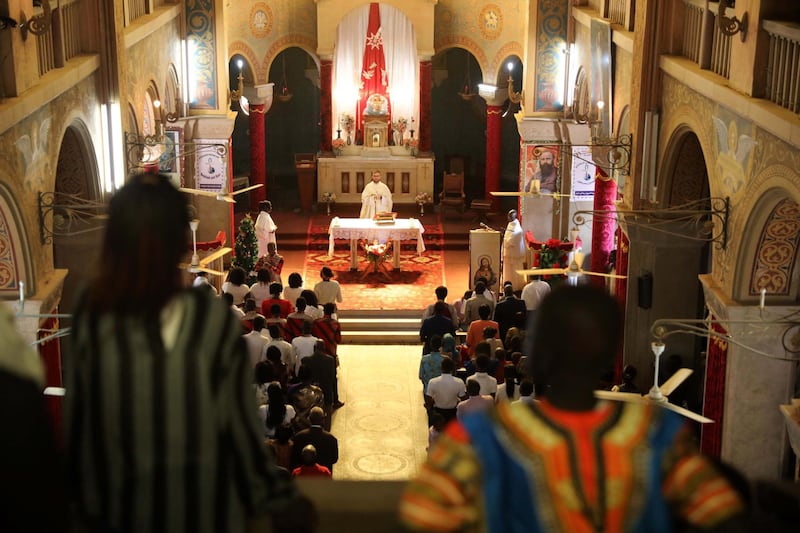 Christians attend a Christmas Mass at St. Matthew's Cathedral Church in Khartoum, Sudan. All photos by EPA