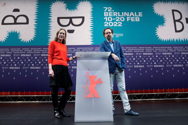 Berlin Film Festival (Berlinale) artistic director Carlo Chatrian and executive director Mariette Rissenbeek. Reuters
