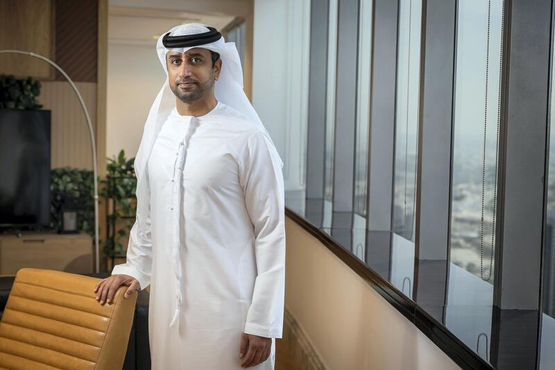 Fahad Al Hassawi, acting CEO at du, photographed at their head office in Dubai Media City on April 27 th, 2021. Antonie Robertson / The National.Reporter: Alkesh Sharma for Business.