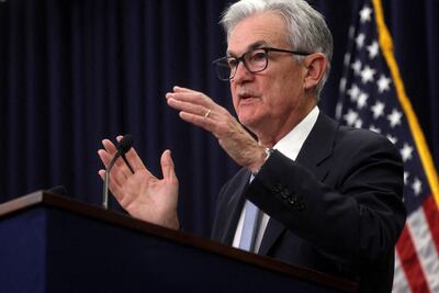Jerome Powell holds a news conference after the Federal Reserve raised interest rates by a quarter of a percentage point, on March 22. Reuters