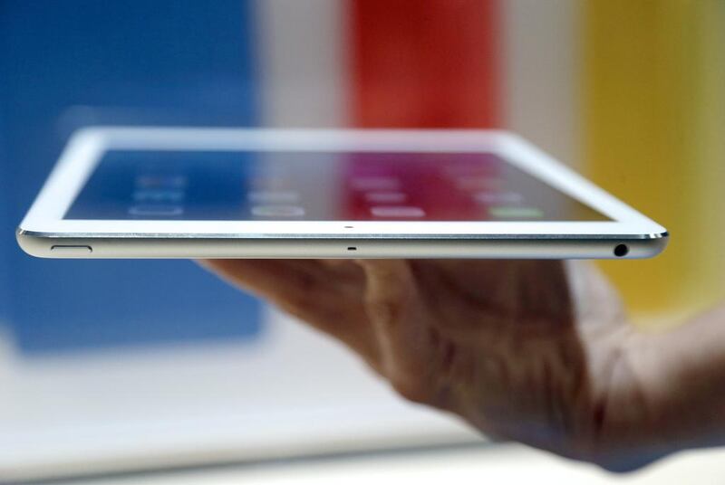 Apple is said to be readying a new iPad which will have a larger screen than the iPad Air. Marcio Jose Sanchez / AP Photo