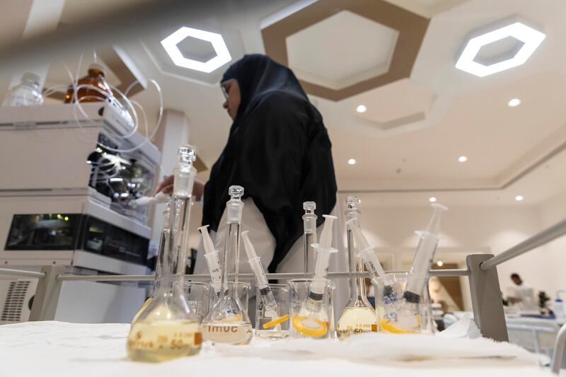 The Dubai Municipality has set up a lab at the Festival to test the purity of honey sold by local producers. 