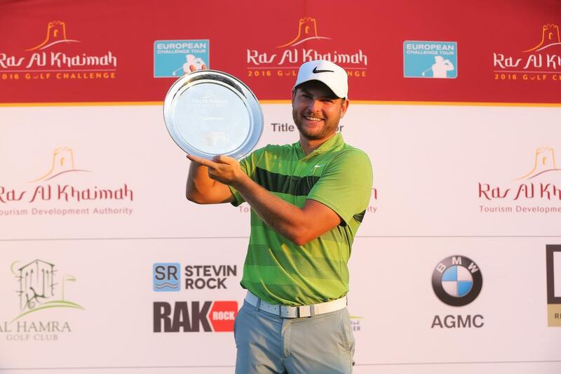 A dramatic late surge on the back nine gave Jordan Smith a second European Challenge Tour win of the year at the Ras Al Khaimah Golf Challenge on Saturday. Photo Courtesy / WSP / October 29, 2016