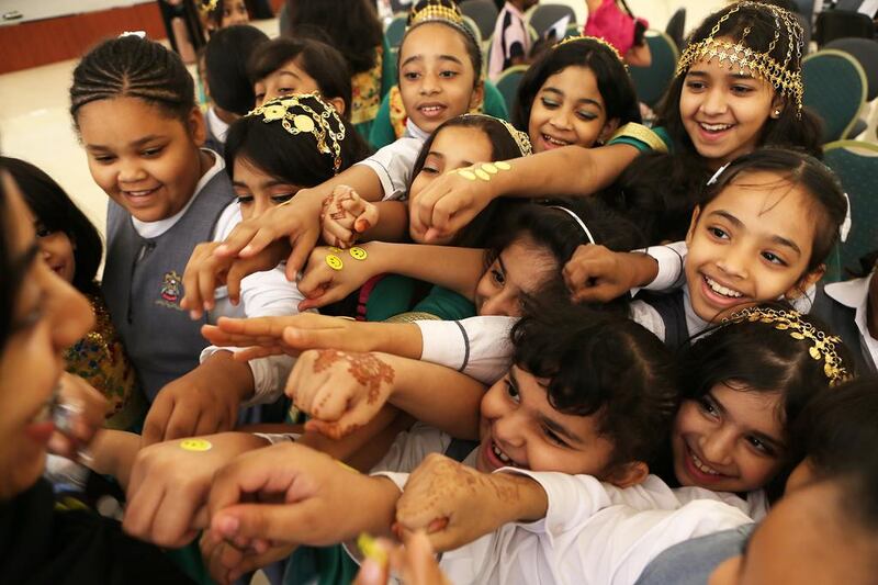 Al Bahar School pupils were among 400 Fujairah youngsters who learnt from the anti-abuse campaign. Pawan Singh / The National