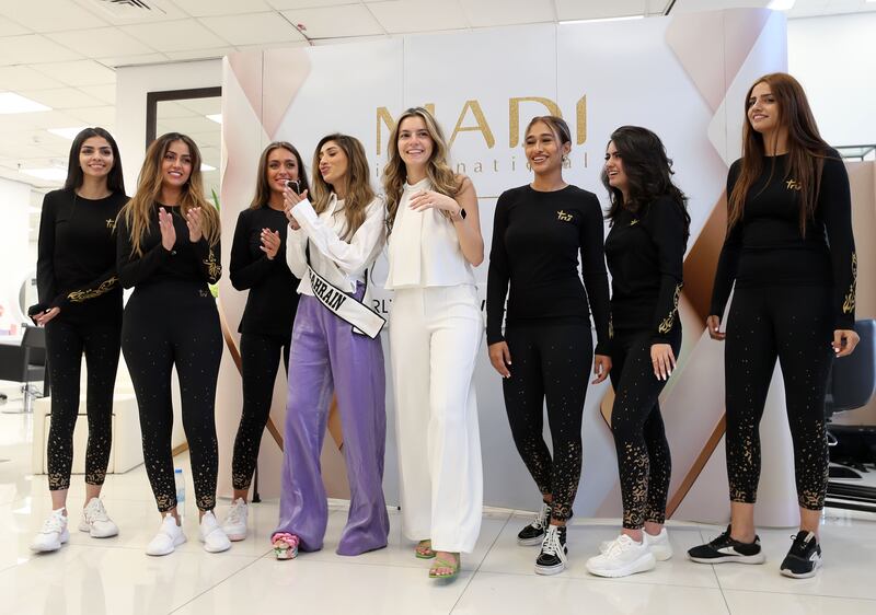 The finalists of Miss Universe Bahrain 2022 joined in a number of workshops and activities in Dubai. All photos: Chris Whiteoak / The National