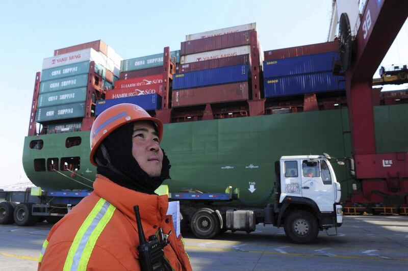 The port in Qingdao, in Shandong province. Concerns remain about slowing growth in China. AP Photo