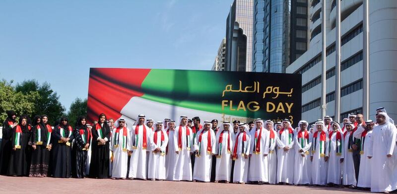 The Department of Finance in Abu Dhabi (DoF) takes part in Flag Day celebrations. Courtesy The Department of Finance Abu Dhabi