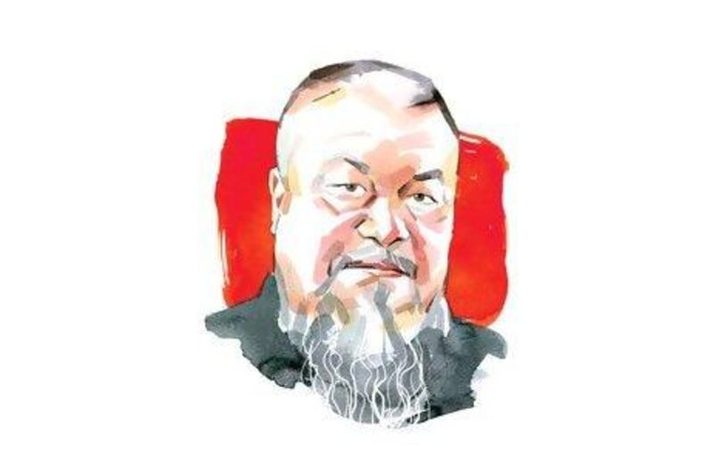 Portrait of Ai WeiWei.