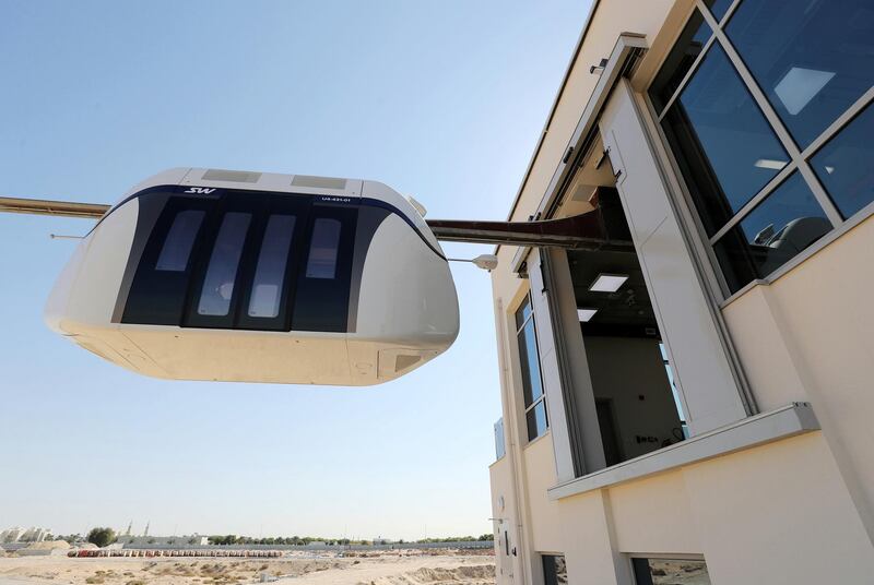 Sharjah, United Arab Emirates - Reporter: Nick Webster. News. Development of sky pods proposed to reduce carbon footprint in transport. Sharjah. Wednesday, January 6th, 2021. Chris Whiteoak / The National