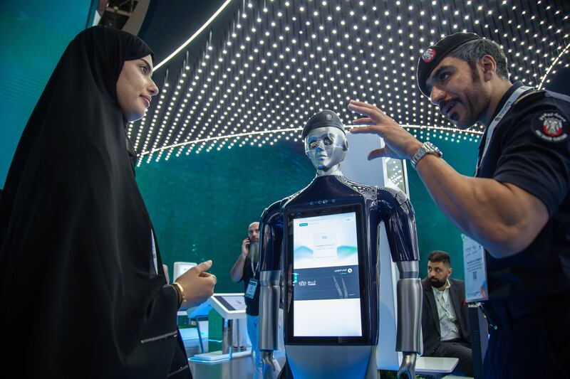 Abu Dhabi Customs shows off its robot technology at Gitex