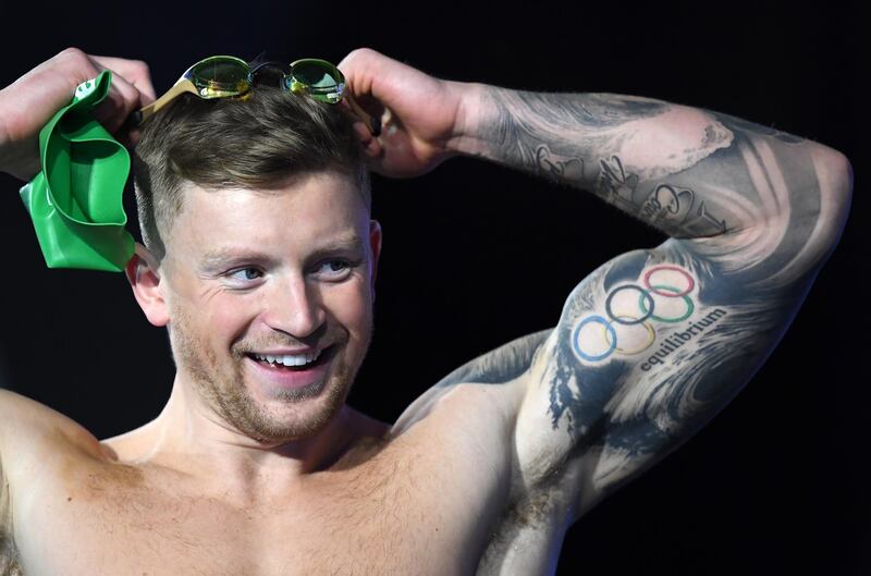 LONDON, ENGLAND - NOVEMBER 24: Adam Peaty of London Roar looks on during Day Two of the International Swimming League 2019 at Aquatics Centre on November 24, 2019 in London, England. (Photo by Alex Davidson/Getty Images)