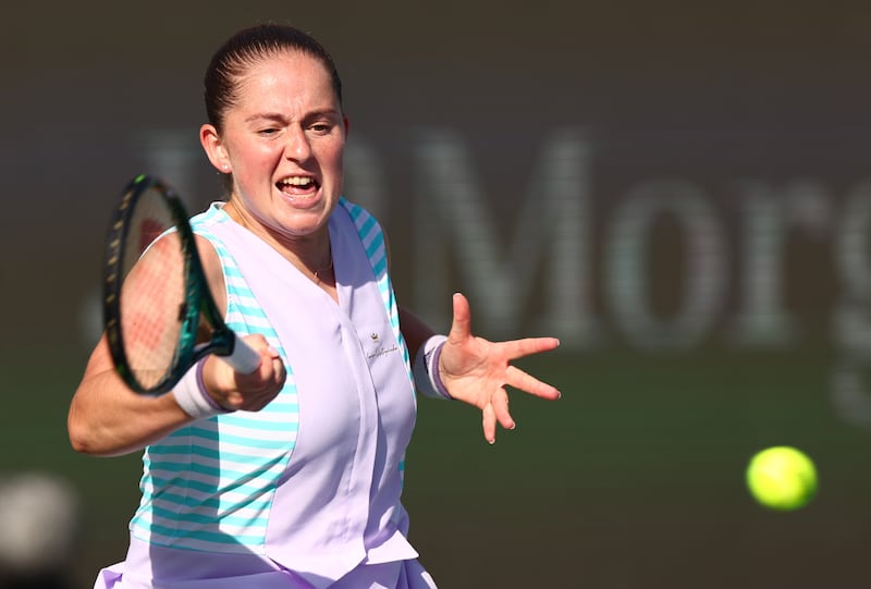 Jelena Ostapenko continued her strong start to the season by reaching the second round of the Dubai Duty Free Tennis Championships. Getty Images