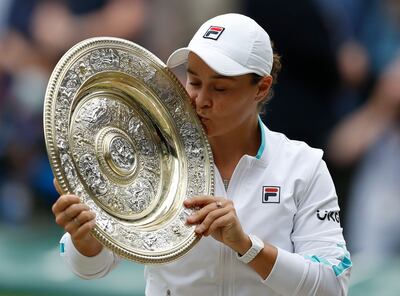 Ashleigh Barty had a limited season but still won four titles, including Wimbledon. AP