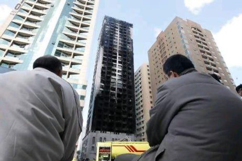 It took emergency crews about 10 hours to bring the fire under control at the 25-storey Al Baker Tower 4, opposite Al Taawun Mall in Sharjah.