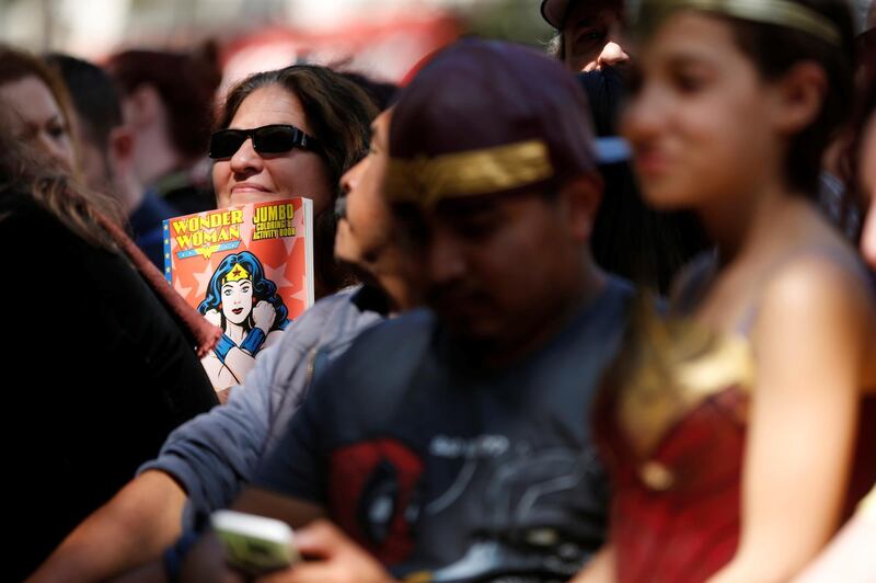 Fans wait for the unveiling of the star for actor Lynda Carter on the Hollywood Walk of Fame. Mario Anzuoni / Reuters