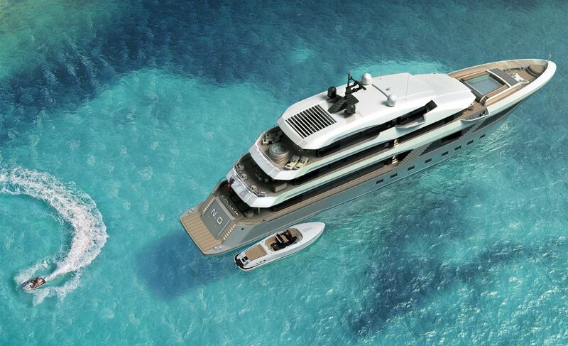 A rendering of Majesty 175, which took four years to complete. Courtesy Gulf Craft
