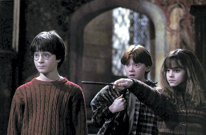 Rupert Grint, Daniel Radcliffe, and Emma Watson in Harry Potter and the Sorcerer's Stone. Courtsey:  Warner Bros.