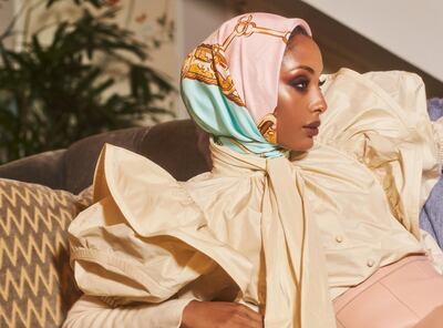 Haute Hijab offers scrunchies that add height and volume to the drape of the headscarf