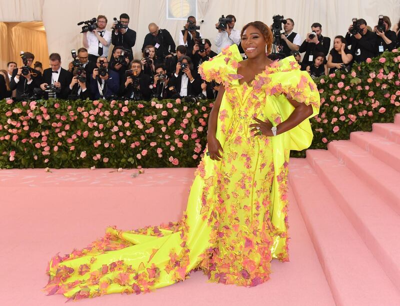 Tennis player Serena Williams arrives at the 2019 Met Gala in New York on May 6. AFP