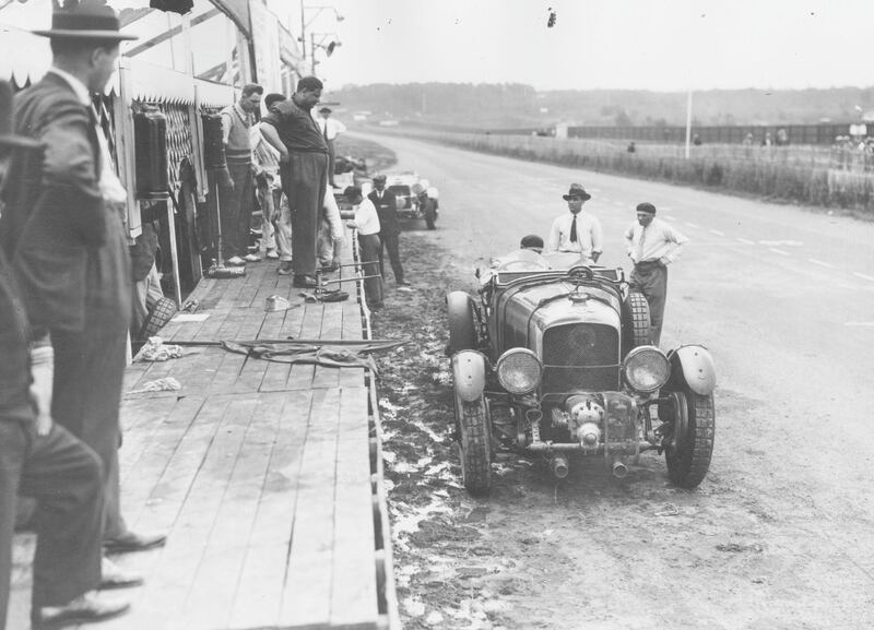 May 26 -27, 1923 - Le Mans, France:  A supercharged Bentley motor car at the first Le Mans 24-Hour Race.  (Photo by Fox Photos/Getty Images)