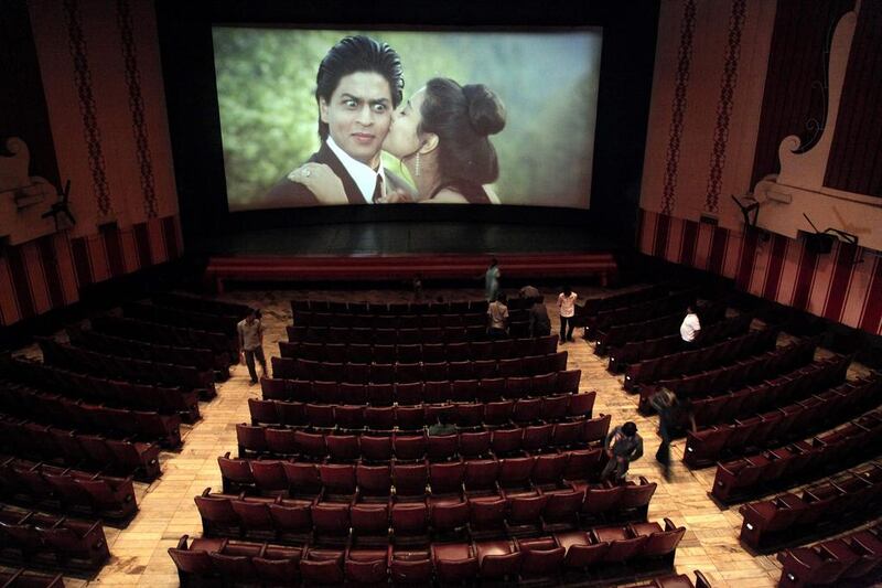 A screening of Dilwale Dulhania Le Jayenge (DDLJ) starring Shah Rukh Khan and Kajol at Maratha Mandir cinema in Mumbai. EPA