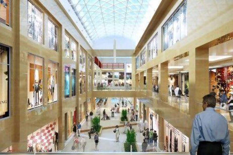 An illustration of the Yas Mall that will be built on Yas Island. Courtesy Aldar