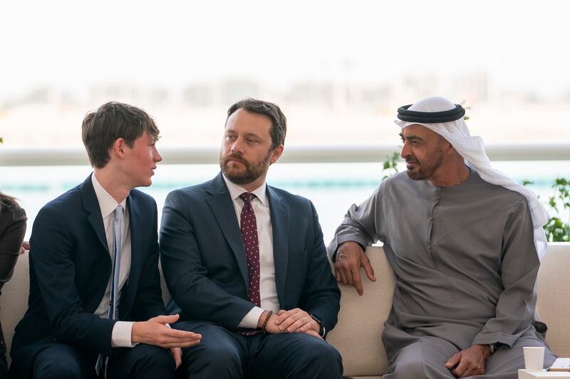 Sheikh Mohamed bin Zayed, Crown Prince of Abu Dhabi and Deputy Supreme Commander of the Armed Forces, meets members of the Carter Centre who participated in the 'Reaching the Last Mile' initiative. All photos: Ministry of Presidential Affairs