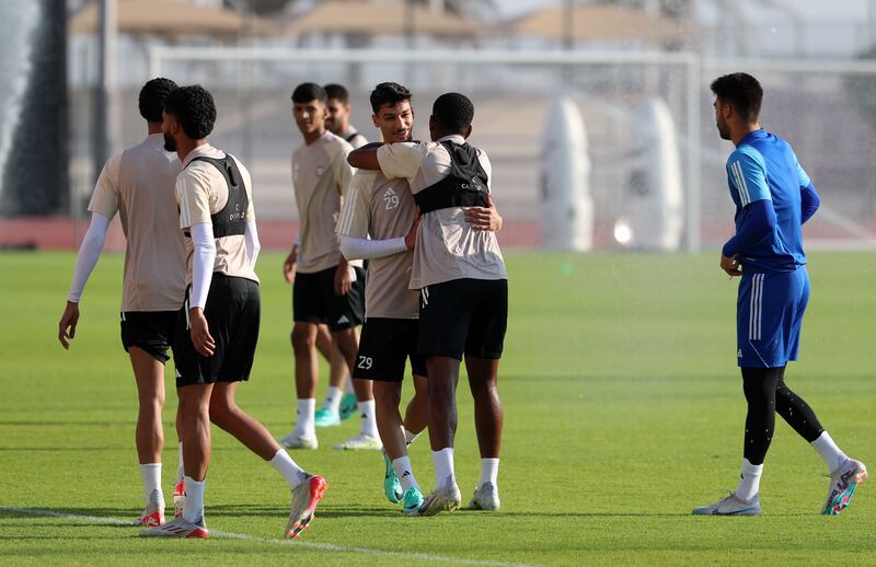 Harib Abdalla, centre, could be a breakout star for the UAE at the Asian Cup.