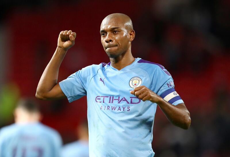 Fernandinho of Manchester City celebrates victory. Getty