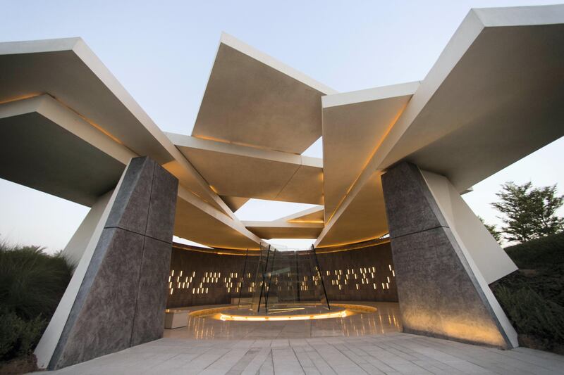 Abu Dhabi, United Arab Emirates, September 3, 2017:    General view of Wahat Al Karama, UAE's martyrs' memorial, across from Sheikh Zayed Grand Mosque in Abu Dhabi on September 3, 2017. Christopher Pike / The National

Reporter:  N/A
Section: News