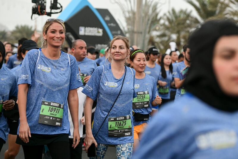 Participants have the finish line in sight. 