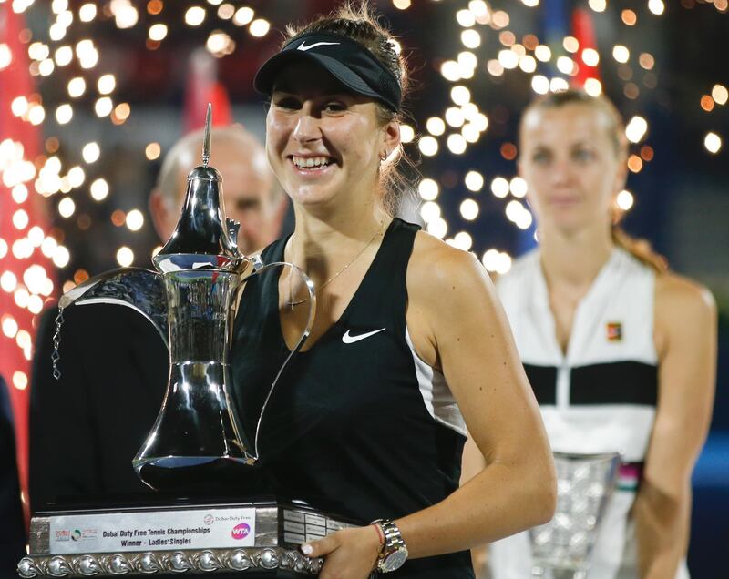 Bencic celebrates her biggest triumph since the summer of 2015. EPA