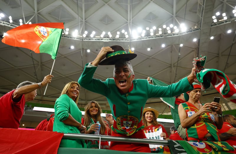 Portugal fans are also in fine voice before the match. Reuters