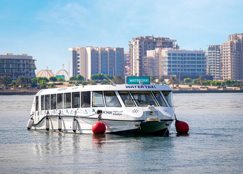 The water taxis, like the one pictured, are being brought in to improve travel links between some of Abu Dhabi’s popular waterfront attractions. Wam