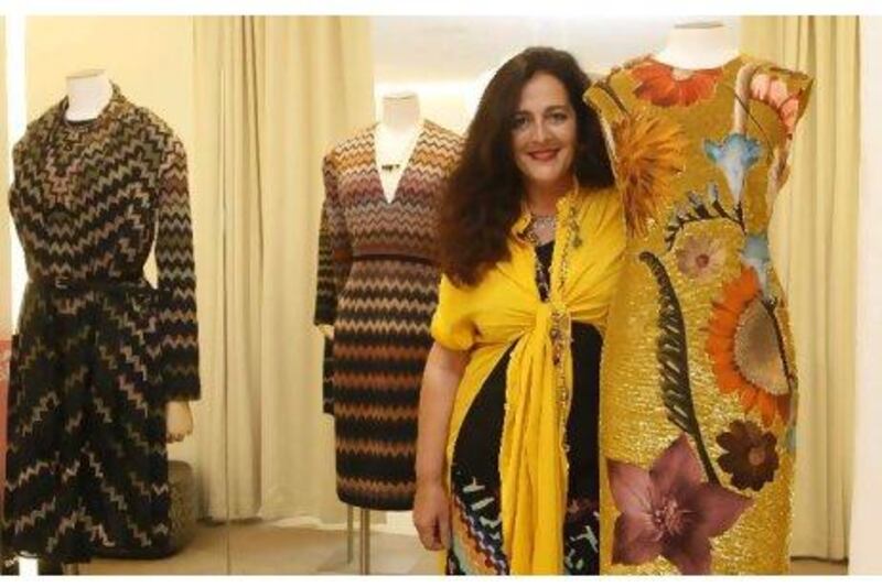 Dubai, United Arab Emirates - May 14, 2012. Angela Missoni with some of her bright and colourful collections at Boutique 1. Jeffrey E Biteng / The National