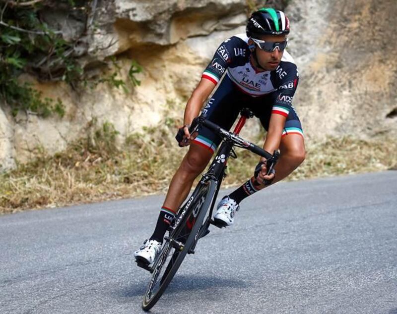 UAE Team Emirates rider Fabio Aru in action during Stage 6 of the Giro d'Italia on Thursday. Courtesy UAE Team Emirates
