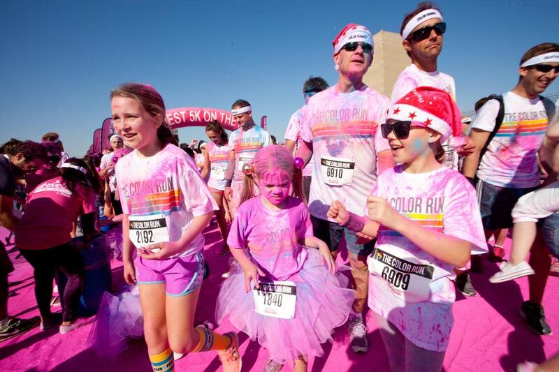 The Color Run is a 5k fun run that takes place in various cities around the world. Clint McLean for The National