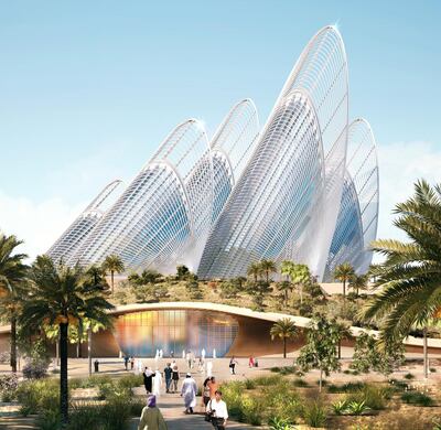 EMBARGOED UNTIL 11:00AM NOVEMBER 25th, 2010
The Zayed National Museum as seen from the park looking north east is seen in this computer rendering distributed by TDIC in relation to Saadiyat Island, the Arts Quarter, and the newly unveiled design for the Zayed National Museum. (Courtesy TDIC) *** Local Caption ***  ZayedNationalMuseum07.tif